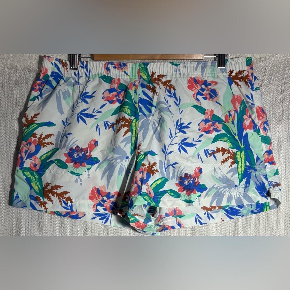 Columbia Floral Women's Athletic Shorts - Blue, Green, Pink